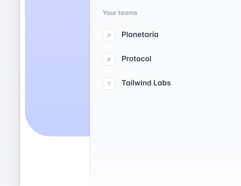 Vista previa de la sección principal para Tailwind CSS mediante ejemplos